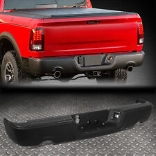 For 09-19 Dodge Ram 1500 Black Steel Dual Exhaust Rear Bumper Wo Sensor Hole