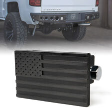 Xprite Aluminum Trailer Hitch Cover Usa Flag 2 Rear Receiver Plug Guard Black