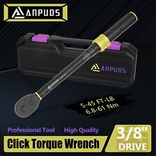 38-inch Drive Torque Wrench 5-45 Ft.lbs Inch Pound Click Adjustable Wrench