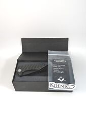 Koenig Mini Goblin Carbon Fiber Frame Lock Knife Custom Dlc Blackout Titanium