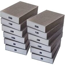 12 Pcs Sanding Sponge Blocks Wet And Dry Hand Sanding Blocks For Wood Metal
