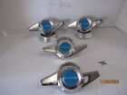 4 Custom 2 Bar Spinners For Tu Spoke Wire Wheels W Blue Emblem