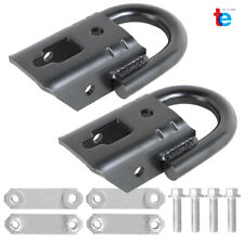 Front Heavy Duty Black Steel Pair Tow Hooks Fit For 2009-2020 2021 Ford F-150