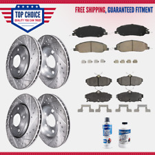 Front And Rear Disc Brake Rotors Ceramic Brake Pads For 2010-14 Ford Mustang V6