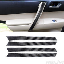 4pcs For Toyota Highlander 2008-2013 Carbon Fiber Interior Door Pull Cover Trim