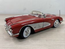 Motormax 1958 Chevrolet Corvette Red And Silver 118 Scale Model