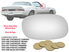 For 1970 - 1981 Camaro Sunbird Mirror Glass Wadhesive Pads Passenger Right Side