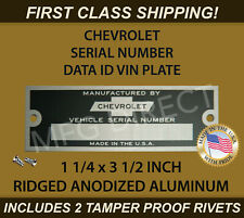Serial Number Chevy Chevrolet Door Tag Data Id Plate 1 14 X 3 12 Usa Blank