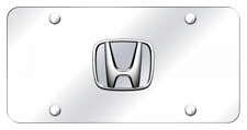 Honda Emblem 3d Chrome Logo Mirror Polished License Plate Official Licensed
