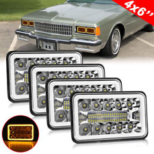 4pcs 4x6 Inch Led Headlights Hilo Sealed Beam For Chevrolet Caprice 1977-1986