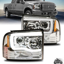 Pair Projector Headlights Lamps Led Drl For 05-07 Ford F250 F350 F450 Super Duty