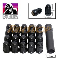 20 Gorilla Spline Tuner Lock Lug Nut 12x1.25 1.25 Acorn Wheel Rim Black Close S