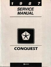 1987 Chrysler Conquest Shop Service Repair Manual Engine Drivetrain Electrical