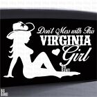 Virginia Girl Home State Decal Sticker Funny Diesel Truck Badass Country Chick
