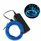 Battery Powered Neon Led Light Glow El Wire String Strip Rope Tube Party Decor