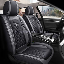 Car Front Rear Seat Cover Full Set Pu Leather Cushion Black Gray For Hyundai