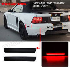 For 1999-2004 Ford Mustang Smoked 2xled Rear Bumper Reflector Side Marker Light