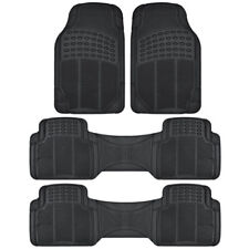 Van Floor Mats For Kia Sedona 3 Row Rubber Full Set Black Semi Custom Fit