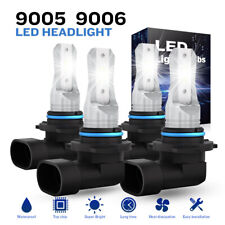 10000k 90069005 Led Headlight Kit Combo Bulbs Super White Bright High Low Beam