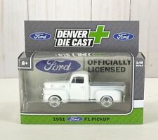 Denver Die Cast 1951 White Ford F1 Pickup Truck 148 Scale New In Box